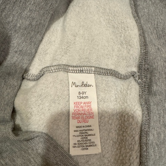 Mini Boden cotton fleece sweatshirt robots print gray 8-9yr - Picture 4 of 4